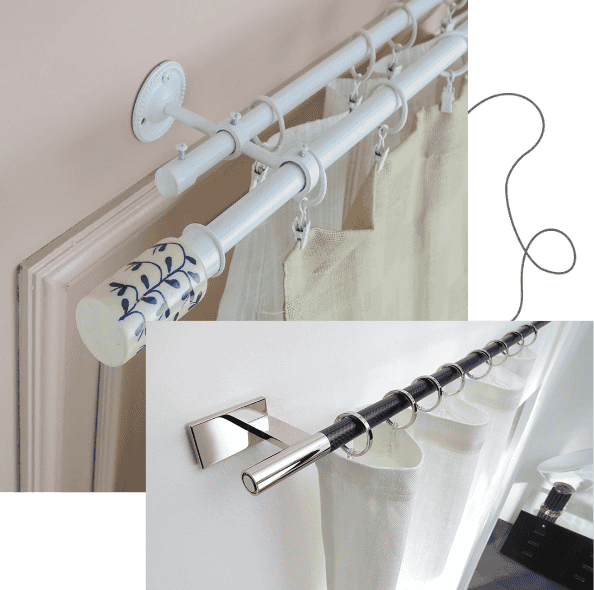Unique Dubai curtain rods.