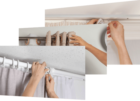 Professional curtain fixing service in Dubai