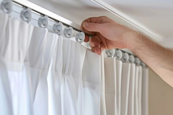 Hotel room curtain installed professionally