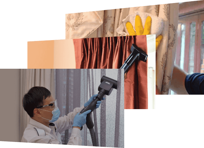 Professional curtain cleaning service at home Dubai