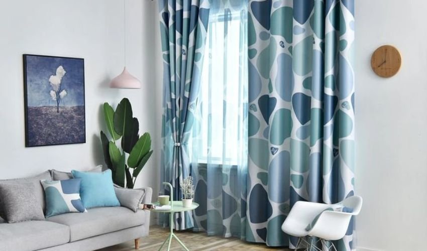 Printed Geometry Curtains